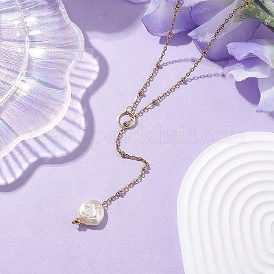 Ожерелья с подвеской в форме самородков из АБС-пластика NJEW-JN04952-1