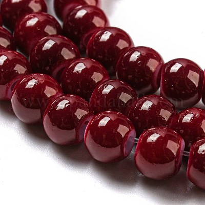 Окрашенные стеклянные бусины  DGLA-S071-6mm-B30-1