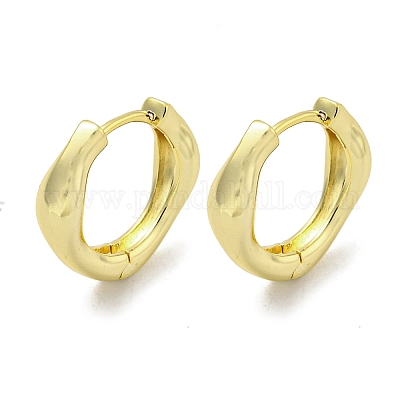 Латунные серьги обруча&nbsp;EJEW-L211-010V-G-1