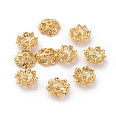Латунные причудливые шапочки для бус X-KK-S345-089-1