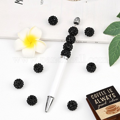 Бусины со стразами из смолы RESI-S315-12x14-01-1