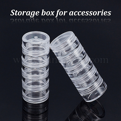 Five CLEAR Screw-top BEAD CONTAINERS Many Uses -  Canada