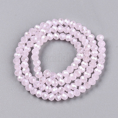 Стеклянные бусины с гальваническим покрытием  EGLA-A044-J3mm-A02-1