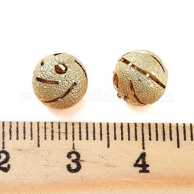 Текстура латунные бусины KK-S379-02G-F-1