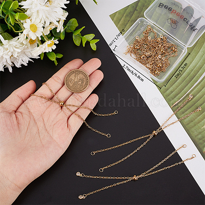 10 шт. регулируемый браслет-слайдер из нержавеющей стали 304/браслет-боло для изготовления AJEW-BBC0002-12-1