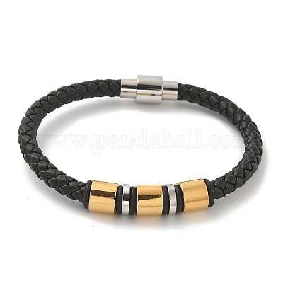 Плетеные браслеты из кожаного шнура из микрофибры BJEW-Q010-02A-1