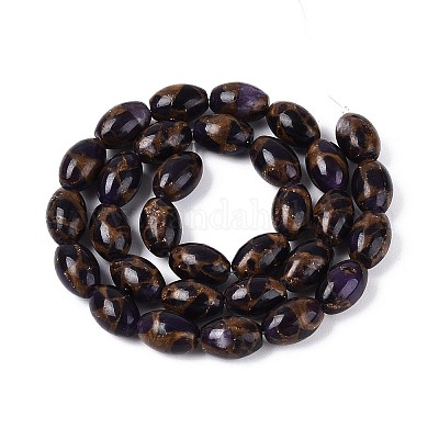 Нити бусин из окрашенных синтетических драгоценных камней G-T144-38B-1