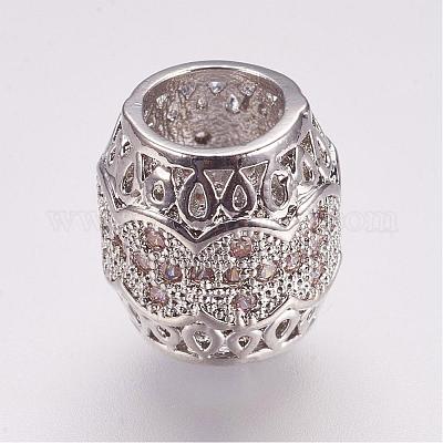 Латунные микро проложить кубического циркония бусы ZIRC-G087-23P-1