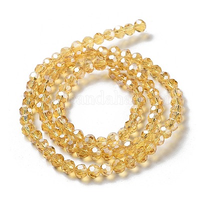 Гальванические стеклянные бусины EGLA-R015-4mm-30-1