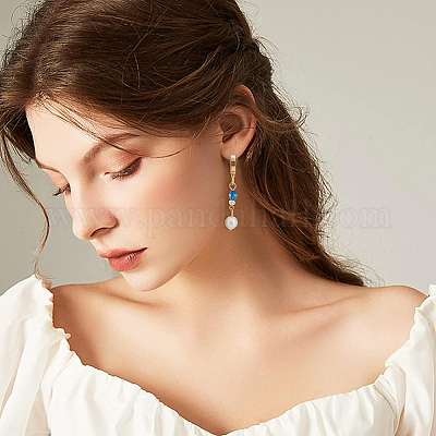 10 шт. фурнитура для сережек-колец Huggie Hoop из нержавеющей стали 201 STAS-BC0002-45-1