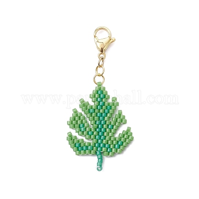 Подвесные украшения из стеклянных бусин ручной работы HJEW-MZ00358-01-1