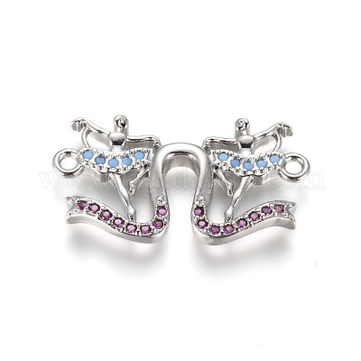 Соединители из латуни с микрочастицами и кубическим цирконием ZIRC-L085-13P-1