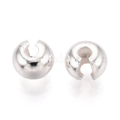 925 обжимные бусины из стерлингового серебра&nbsp;STER-T008-37S-01-1