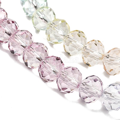 Прозрачные окрашенные стеклянные бусины DGLA-A034-T8mm-A15-1