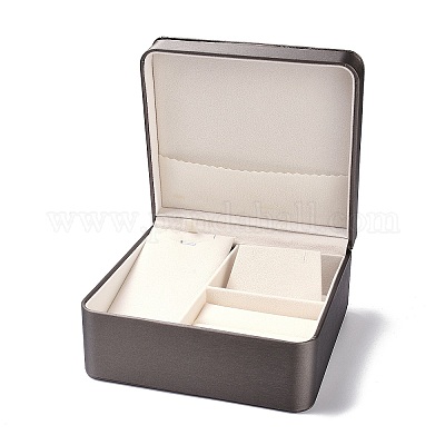 Кожа PU комплект ювелирных изделий коробки CON-Z005-02A-1