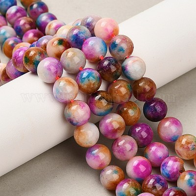 Бусины из натурального белого нефрита G-Z097-A01-8mm-A-1