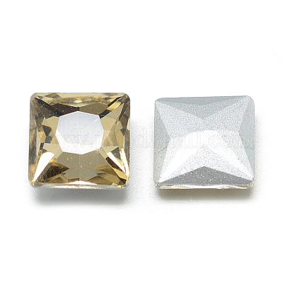 Заостренные заднее стекло горный хрусталь кабошоны RGLA-T027-8x8mm-08-1