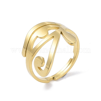 Регулируемые кольца для пальцев Eye of Ra/Re 201 из нержавеющей стали RJEW-C074-03G-1