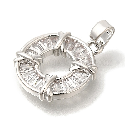 Латунные микро проложить кубического циркония подвески KK-B122-01D-P-1