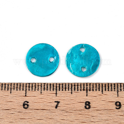 Окрашенные распылением натуральные подвески с соединителем оболочки Capiz SSHEL-N039-03A-1