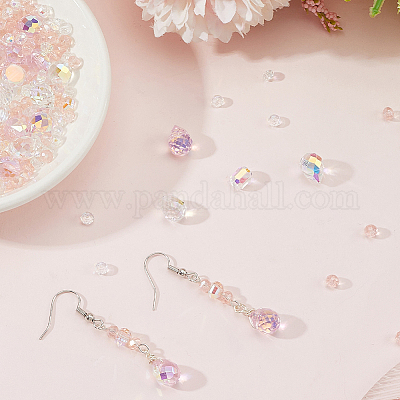 114шт прозрачные гальванические стеклянные бусины GLAA-PA0001-17B-1