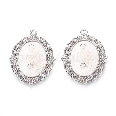 Подвеска-кабошон из не тускнеющей нержавеющей стали 304 X-STAS-N114-02P-1