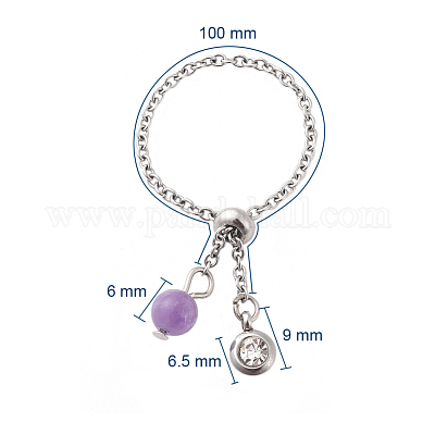 Регулируемые кольца для пальцев из нержавеющей стали 304 RJEW-JR00281-1