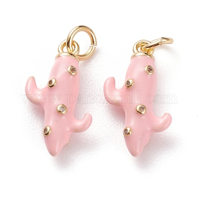 Латунные микропаве прозрачные подвески с фианитом KK-C100-17G-1