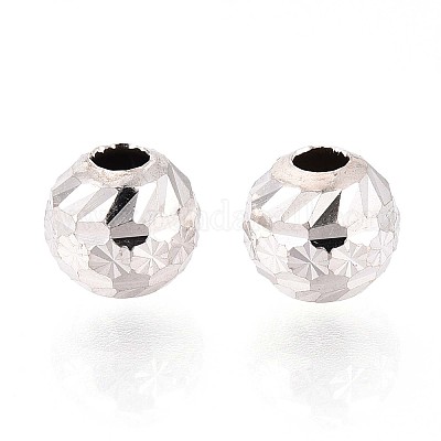 925 текстурированная бусина из стерлингового серебра STER-T008-45S-02-1