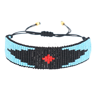 Готические браслеты из плетеных стеклянных бусин для женщин KY2534-1