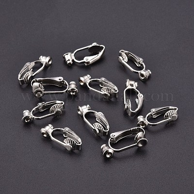 Латунные клипсы серьги выводы KK-Q115-N-1