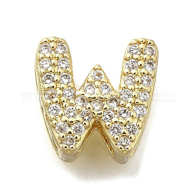 Латунные микро-паве кубические цирконии буквы многорядные звенья KK-D295-32G-23-1