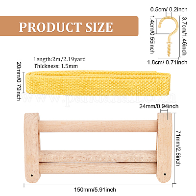 Инструмент для вязания деревянных фиксаторов тесьмы TOOL-WH0051-80-1