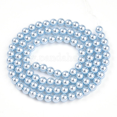 Выпечка из окрашенного перламутрового стекла жемчужные бусинки HY-N002-4mm-A05-1