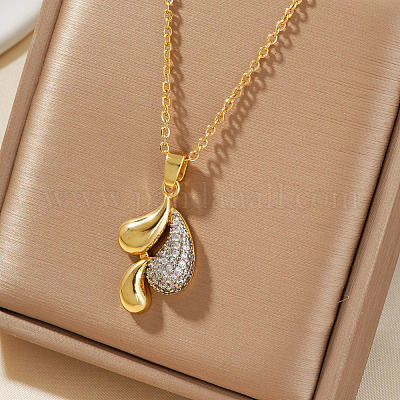 Модное латунное ожерелье с кубическим цирконием TB0672-1-1