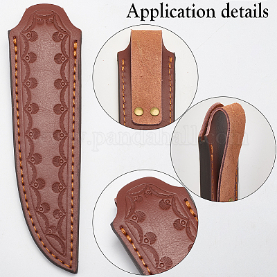 Ножны для ножей из коровьей кожи в форме ножа AJEW-WH20006-190-1