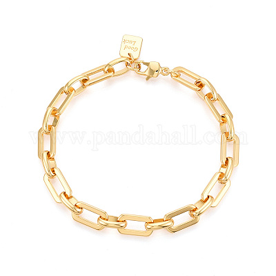 Латунь цепи браслеты BJEW-N032-04G-1