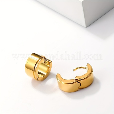 Винтажные геометрические серьги-кольца из нержавеющей стали 201 JL1708-1