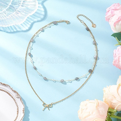 Подвеска-бантик из нержавеющей стали 304 NJEW-JN05399-03-1