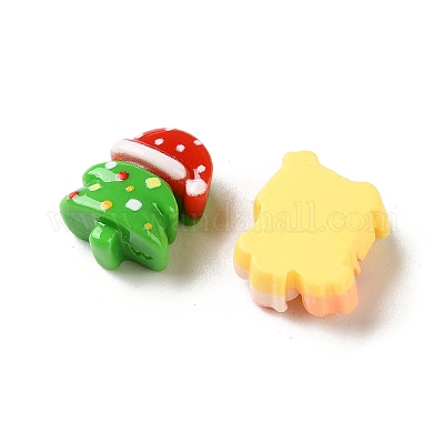 Кабошоны из непрозрачной рождественской смолы CRES-D323-02-1