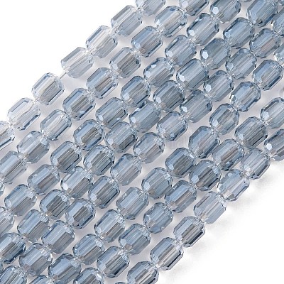 Стеклянные бусины с гальваническим покрытием  EGLA-D031-01-03-1