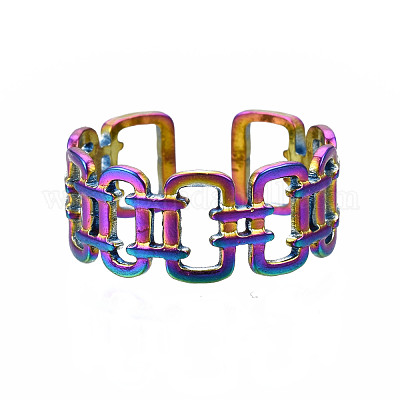 Открытые прямоугольные кольца-манжеты RJEW-N038-014-1