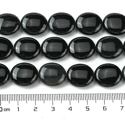 Натуральные бусины из черного оникса (окрашенные и нагретые) G-K365-B12-03-1