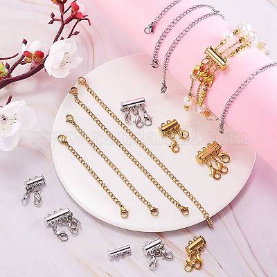 8 прядь 8 стиля удлинитель цепи из нержавеющей стали 304 DIY-SZ0004-40-1