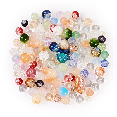 120g 8-farbige Glasperlen&nbsp;GLAA-TA0001-89-1