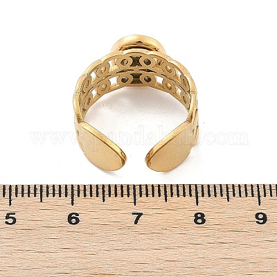 Кольца-манжеты из нержавеющей стали 304 с широкими отверстиями RJEW-Z078-08G-1