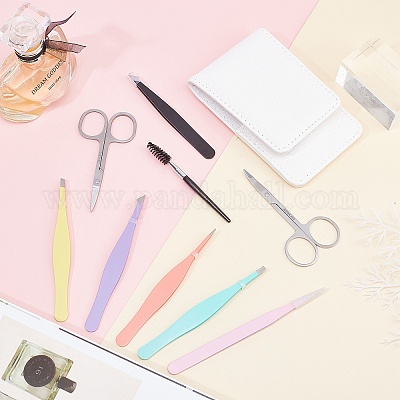 ステンレス製の美容ツール 先のとがった斜め眉毛ピンセットを含む 先の