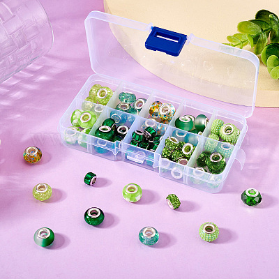 70шт 10 стиля смолы европейские бусины RESI-TA0003-92-1