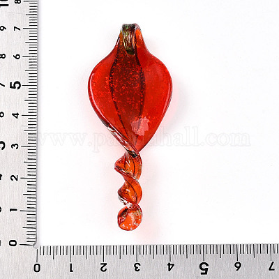 Ручной золотой песок Lampwork большие кулоны LAMP-T023-09-1