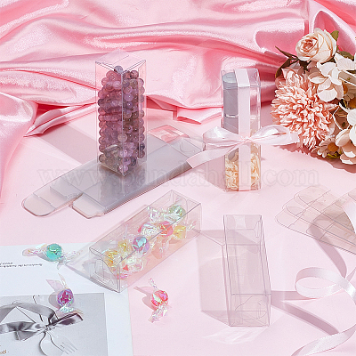 Прозрачная пластиковая ПВХ коробка подарочная упаковка CON-WH0085-85B-1